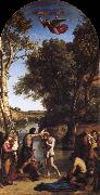 Corot Camille The Baptism of Christ oil painting artist